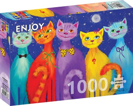 Smiling Cats 1000 Piece Jigsaw Puzzle
