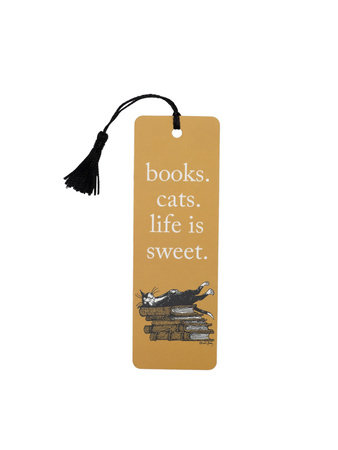 Books. Cats.Life is Sweet. Bookmark